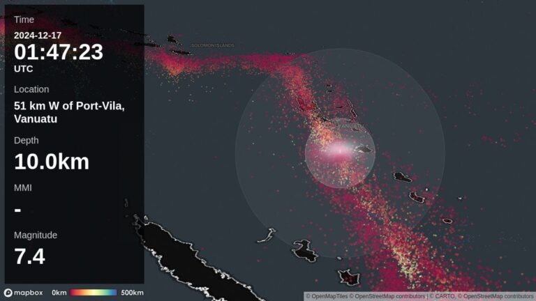 Un fuerte terremoto de 7.3 provocó importantes destrozos en Vanuatu: al menos un muerto