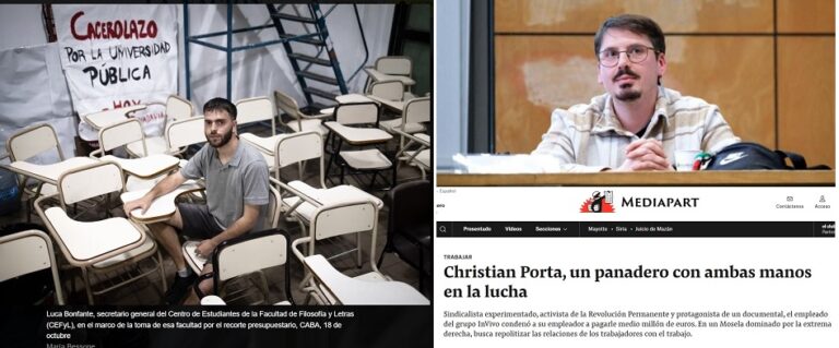 Dos troskos reconocidos por las luchas en Francia y Argentina