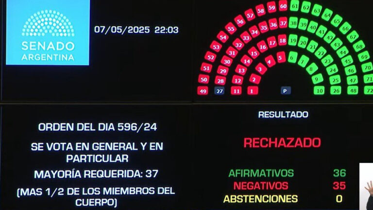 El Senado rechazó Ficha Limpia