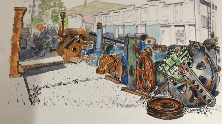 Arte en movimiento: dibujo y patrimonio en el Museo del Petróleo