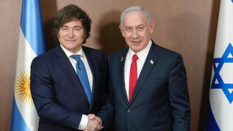Javier Milei se reunió con el primer ministro isarelí Benjamín Netanyahu