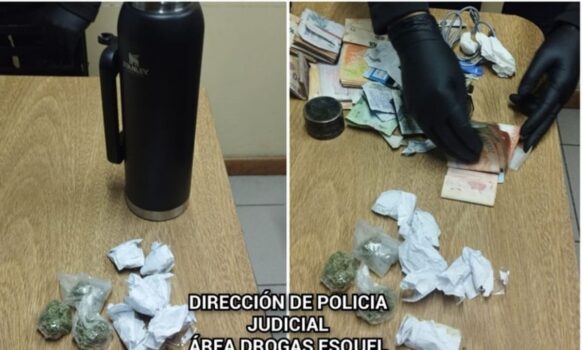 Ruta 40: Detienen a un pasajero con marihuana oculta en un termo