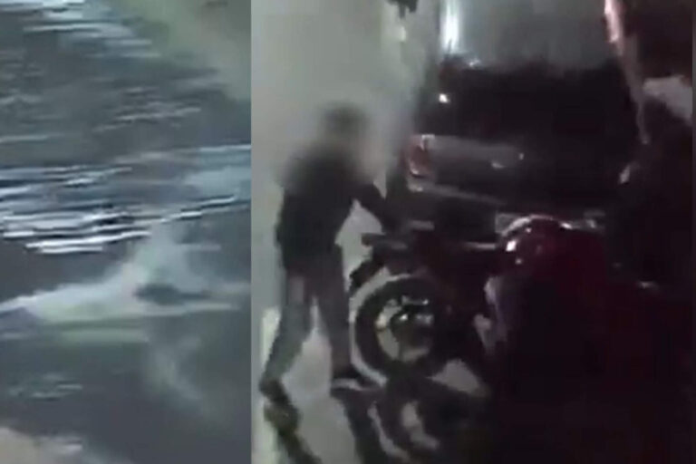 En plena helada, quiso robar, huyó en bici y se tiró al Suquía en Córdoba: el video