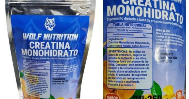 Prohíben la venta de un suplemento dietario a base de creatina al considerarlo un producto ilegal