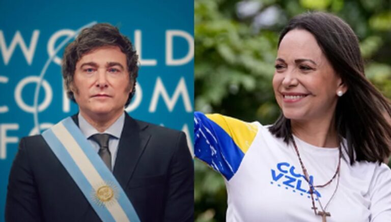 El mensaje que le envió Javier Milei a Corina Machado tras ganar el premio Nobel de la Paz