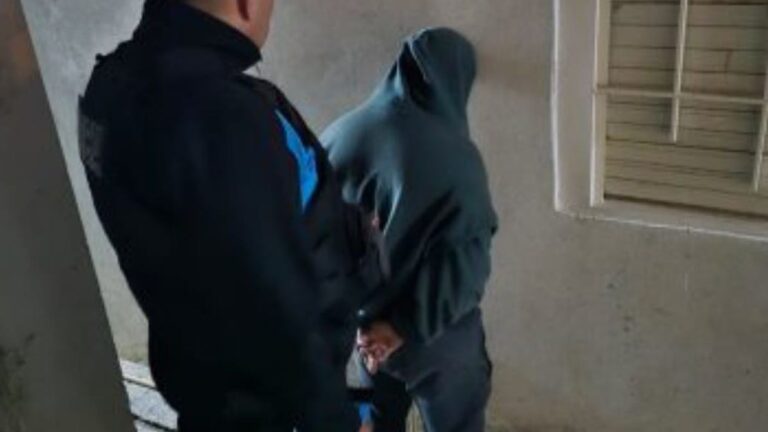 Saltó un paredón para robar una bomba de agua